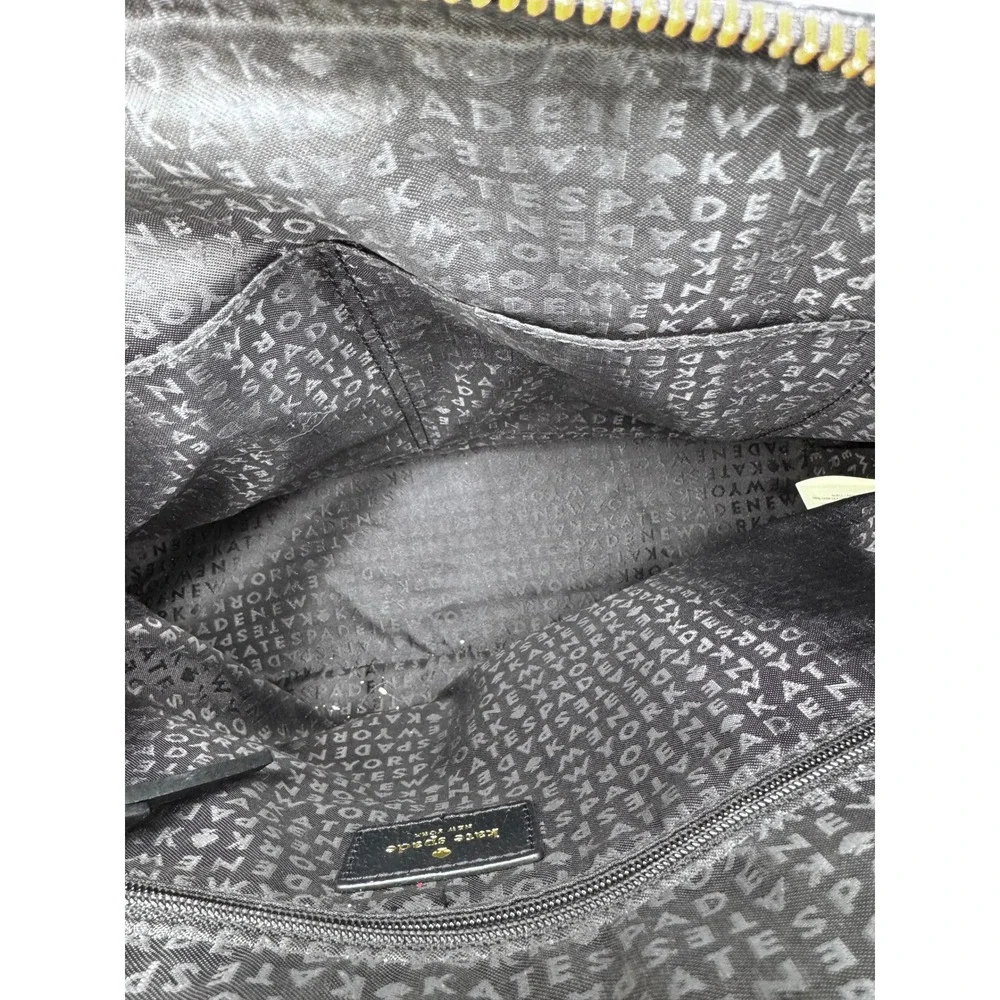 Kate Spade New York Black Leather Dome‎ Satchel Crossbody Bag Purse Handbag